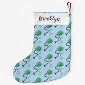 かわいい掃除機の漫画のユーモア スモールクリスマスストッキング (裏面)