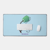 かわいい掃除機の漫画のユーモア デスクマット (キーボード&マウス)