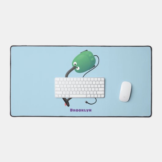 かわいい掃除機の漫画のユーモア デスクマット (キーボード&マウス)