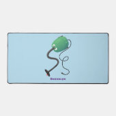 かわいい掃除機の漫画のユーモア デスクマット (正面)