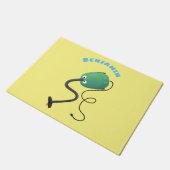 かわいい掃除機の漫画のユーモア ドアマット (アングル)