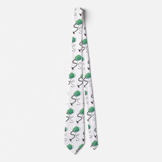 かわいい掃除機の漫画のユーモア ネクタイ (正面)