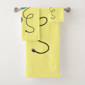 かわいい掃除機の漫画のユーモア バスタオルセット (インサイチュ)