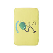 かわいい掃除機の漫画のユーモア バスマット (正面縦)