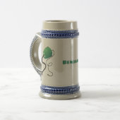 かわいい掃除機の漫画のユーモア ビールジョッキ (正面左)