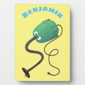 かわいい掃除機の漫画のユーモア フォトプラーク (正面)