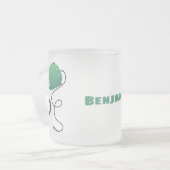 かわいい掃除機の漫画のユーモア フロストグラスマグカップ (正面左)