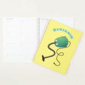 かわいい掃除機の漫画のユーモア プランナー手帳 (ディスプレー)