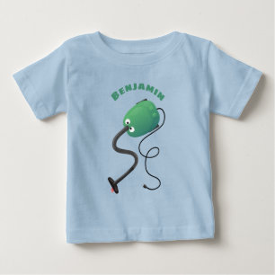 かわいい掃除機の漫画のユーモア ベビーTシャツ
