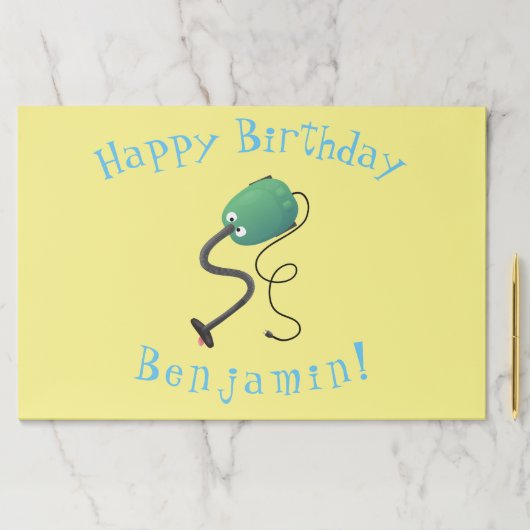 かわいい掃除機の漫画のユーモア ペーパーパッド (インサイチュ)