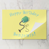 かわいい掃除機の漫画のユーモア ペーパーパッド (折り畳み)