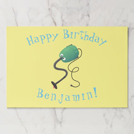 かわいい掃除機の漫画のユーモア ペーパーパッド (正面)