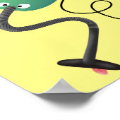 かわいい掃除機の漫画のユーモア ポスター (角)