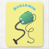 かわいい掃除機の漫画のユーモア マウスパッド (正面)