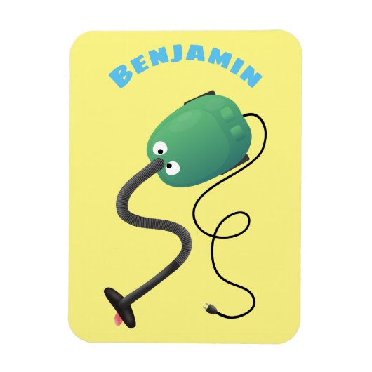 かわいい掃除機の漫画のユーモア マグネット (縦)