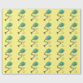 かわいい掃除機の漫画のユーモア ラッピングペーパー (フラット)