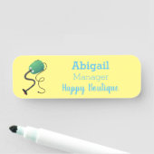 かわいい掃除機の漫画のユーモア 名札 (インサイチュ)