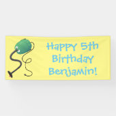 かわいい掃除機の漫画のユーモア 横断幕 (横)