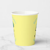 かわいい掃除機の漫画のユーモア 紙コップ (左)