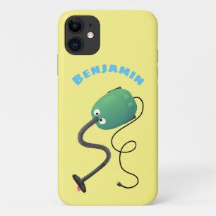 かわいい掃除機の漫画ユーモア iPhone 11 ケース