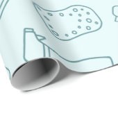 かわいい掃除道具のパターン ラッピングペーパー (ロールコーナー)