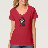 かわいい探偵シャーロック・パグ ドッグ好き ホーボー写真  Tシャツ (正面)
