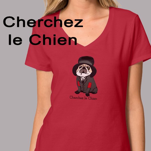 かわいい探偵シャーロック・パグ ドッグ好き ホーボー写真  Tシャツ