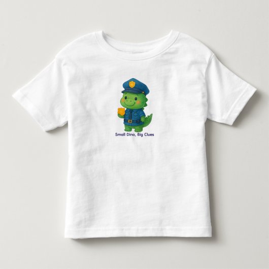 かわいい探偵恐竜 – ダイノジョブズ トドラーTシャツ (正面)