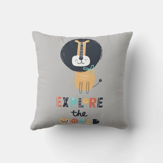 かわいい探索ライオンの子たち|過去記事 クッション (裏面)