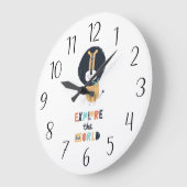 かわいい探索ライオン ラージ壁時計 (傾斜)