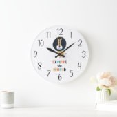 かわいい探索ライオン ラージ壁時計 (ホーム)