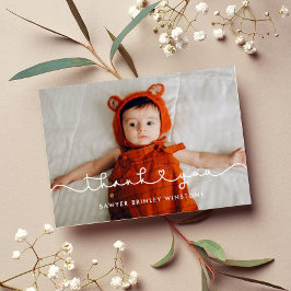 かわいい接続ハートフォントベビーシャワー感謝していユーザ サンキューカード