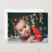 かわいい接続ハートフォントベビーシャワー感謝していユーザ ポストカード (正面/裏面)