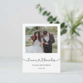 かわいい接続ハートフォントラヴ&フォ感謝していト サンキューカード (スタンド正面)