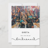 かわいい接続ハートブライドメイド提案カード 招待状 (正面)