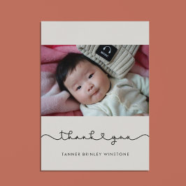 かわいい接続ハートベビーシャワーサンキューカード サンキューカード