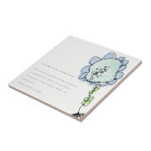 かわいい描キッズブルーフラワーボタニカル母の日 タイル (側面)