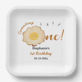 かわいい揚げ卵の誕生日1 ペーパープレート