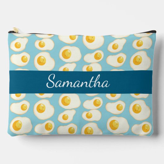 かわいい揚げ卵 アクセサリーポーチ (正面)