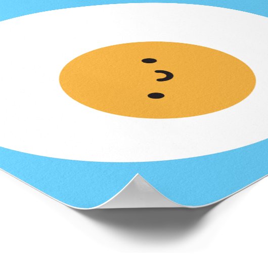 かわいい揚げ卵 ポスター (角)