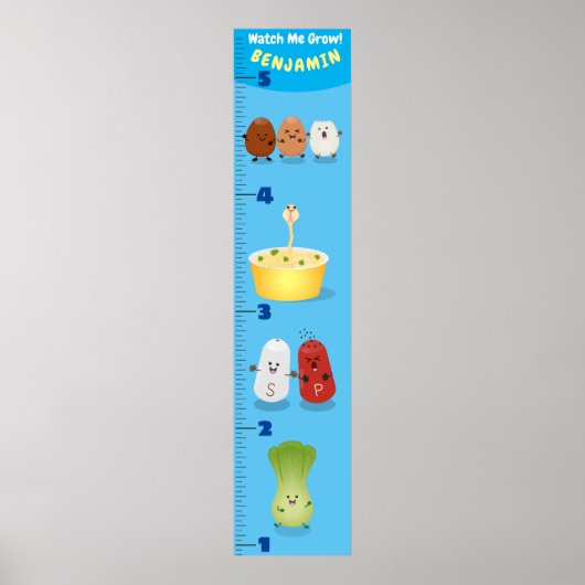 かわいい揚げ麺のレシピ漫画の成長チャート ポスター (正面)