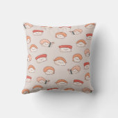 かわいい握り寿司シームレスの柄 クッション (裏面)