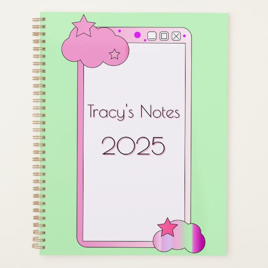 かわいい携帯電話の学校や仕事 プランナー手帳 (正面)