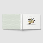 かわいい摘まれたての黄色いフローラカート赤ちゃんシャワー ゲストブック (全面)