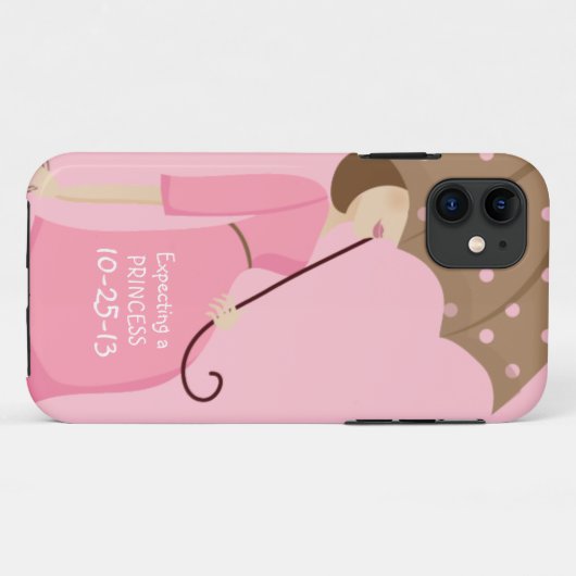 かわいい支払期日の性は妊婦を明らかにします Case-Mate iPhoneケース (裏面(横))