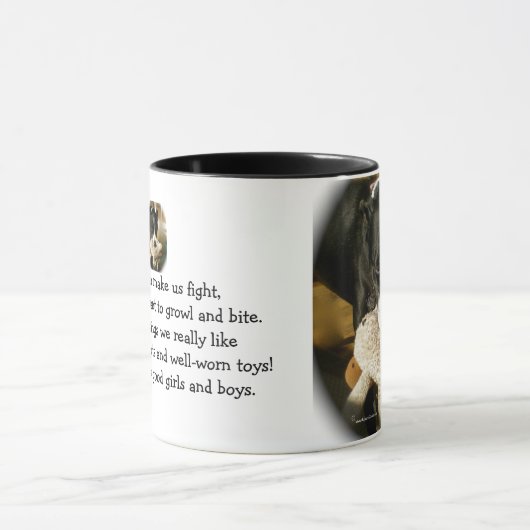 かわいい救助犬のマグ マグカップ (中央)