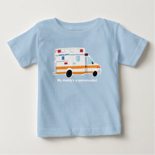 かわいい救急車のTシャツ-ベビー-幼児-子供 ベビーTシャツ