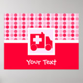 かわいい救急車 ポスター (正面)