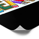 かわいい教えはハートの男性の女性の作品 ポスター (角)