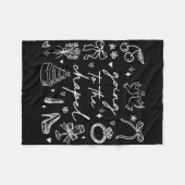 かわいい教会へ行く花嫁バチェロレッテ フリースブランケット (正面(横))